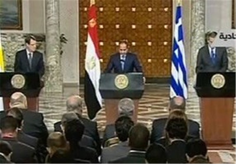 السیسی: با روسای جمهور قبرس و یونان درباره نابودی تروریسم به توافق رسیدیم