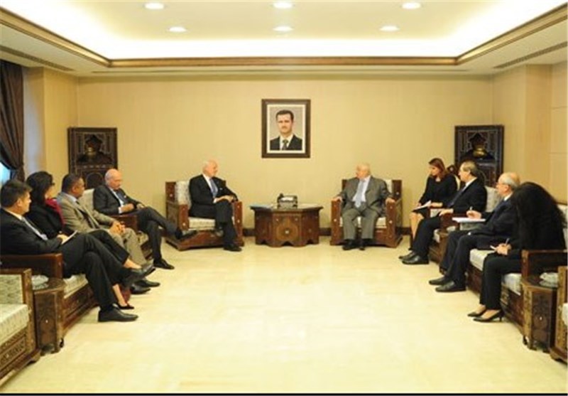 وزیر الخارجیة السوری یجری محادثات بنّاءة مع دی میستورا فی دمشق