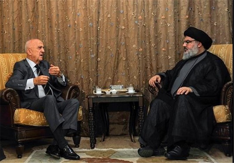 وزیر دفاع لبنان با نصرالله دیدار کرد