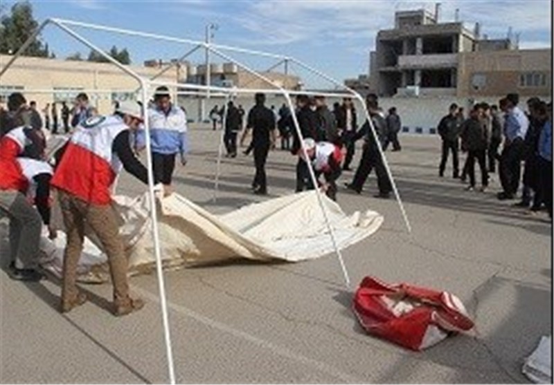 مانور آمادگی در برابر زلزله در مدارس استان گلستان برگزار شد