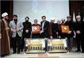 تجلیل از حاج علی اسداللهی و سیداحمدمیرزمانی در هشتمین شب پرده عشاق