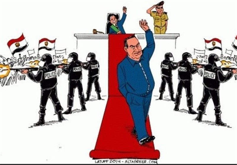 محاکمه نمایشی حسنی مبارک سوژه شد