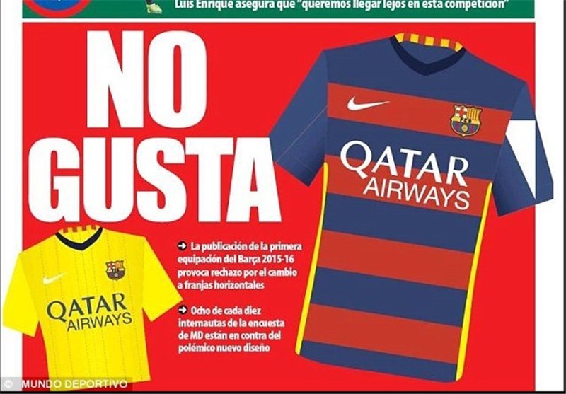 مخالفت 78 درصدی هواداران بارسلونا با طرح پیراهن فصل آینده