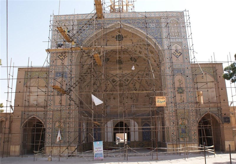 روایت تصاویر از مرمت مسجد تاریخی امام(ره) در سمنان