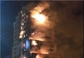 تصاویر آتش سوزی در برج تندگویان پارس جنوبی 📷▶