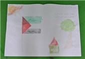 کودکان غزه نقاشی‌هایشان را به مردم ایران اهدا کردند +عکس