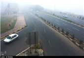 مه غلیظ در اهواز