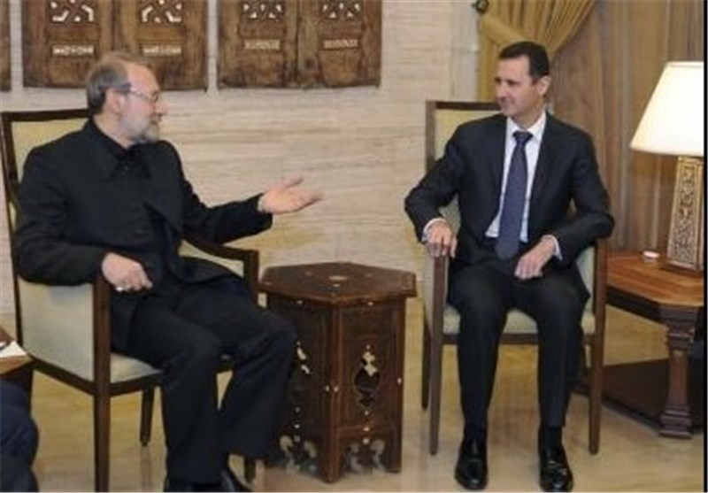 لاریجانی والأسد یبحثان التعاون الثنائی والتطورات الاقلیمیة