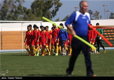 تمرین تیم ملی فوتبال امید - جزیره کیش