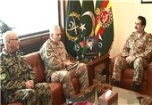 دیدار رئیس ستاد ارتش پاکستان با فرمانده ایساف و همتای افغانش در «راولپندی»