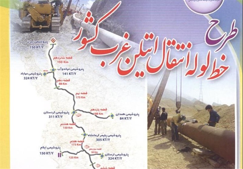 وزیر نفت کلنگ احداث خط انتقال اتیلن غرب به تبریز را بر زمین زد