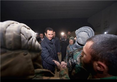 زیارة الرئیس الأسد إلأى حی جوبر لیلة رأس السنة المیلادیة