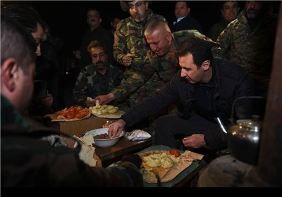 زیارة الرئیس الأسد إلأى حی جوبر لیلة رأس السنة المیلادیة