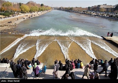Zayanderud River in Iran's Isfehan Province