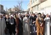 طلاب قزوین در محکومیت اهانت نشریه فرانسوی به پیامبر اسلام (ص) تجمع کردند