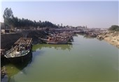 تغییر رنگ آب رودخانه زهره هندیجان