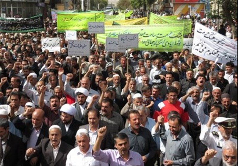 نمایش دستاوردهای سازمان هوافضای وزارت دفاع در مسیر راهپیمایان 22 بهمن