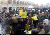 راهپیمایی نمازگزاران در اعتراض به هتک حرمت به پیامبر(ص) - مشهد