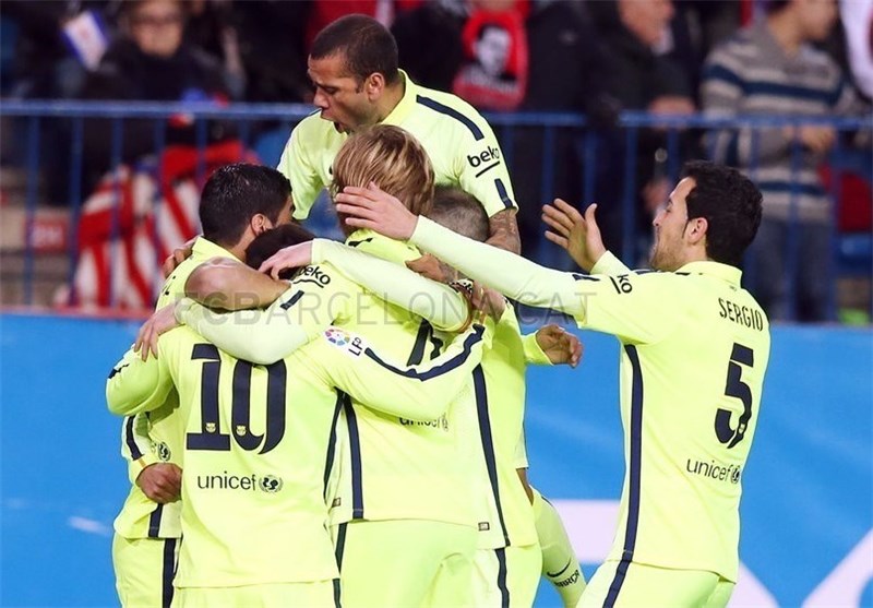 صعود بارسلونا به جمع 4 تیم با حذف اتلتیکو مادرید 9 نفره