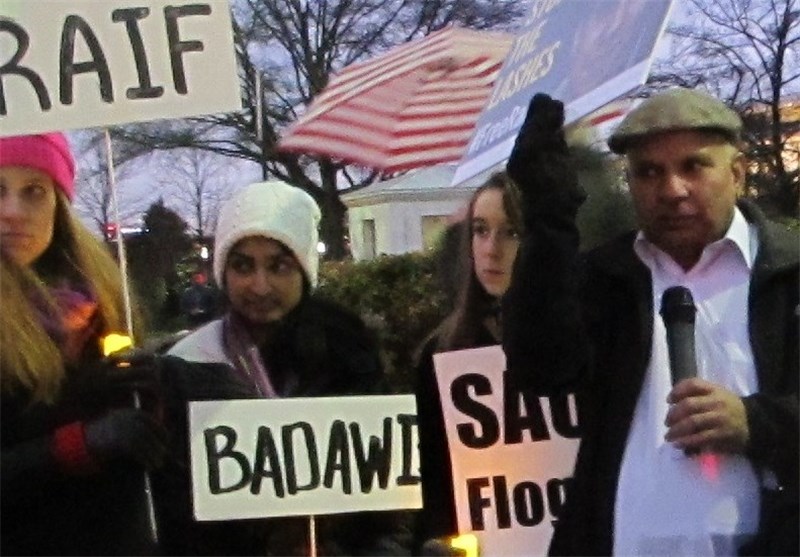 تجمع اعتراض‌آمیز حامیان حقوق بشر مقابل سفارت عربستان در واشنگتن+عکس و فیلم