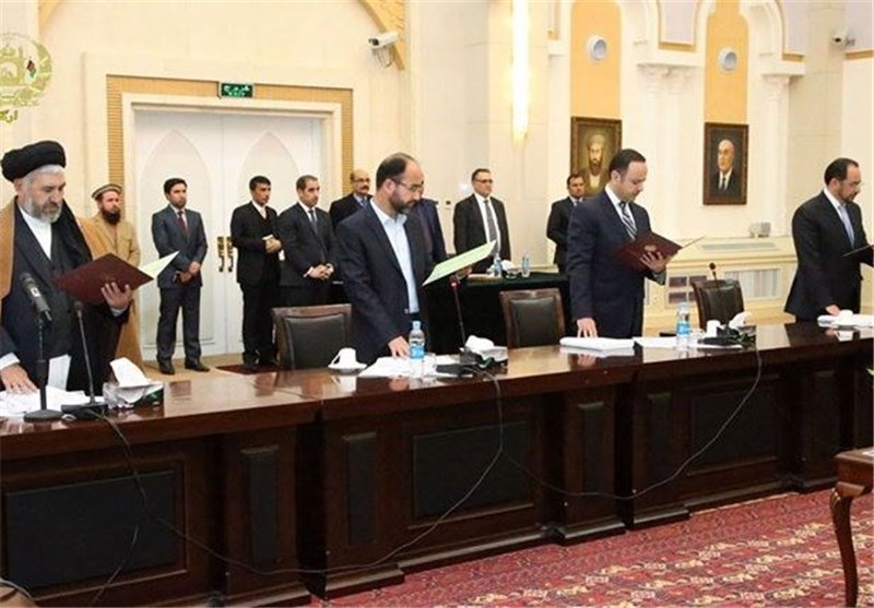 مراسم تحلیف 8 وزیر کابینه حکومت وحدت ملی افغانستان به روایت تصویر