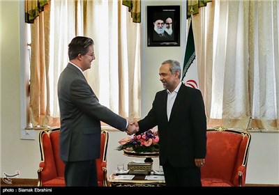 دیدار رضا خاقان تکین سفیر ترکیه در ایران با محمد نهاوندیان رئیس دفتر ریاست جمهوری