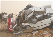11 نفر کشته و زخمی در اثر برخورد 2 دستگاه خودروی سواری