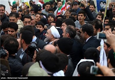 People in Tehran Stage Rallies on Revolution Anniversary