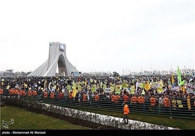 People in Tehran Stage Rallies on Revolution Anniversary