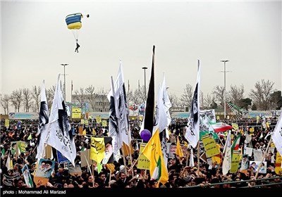 People in Tehran Stage Rallies on Revolution Anniversary