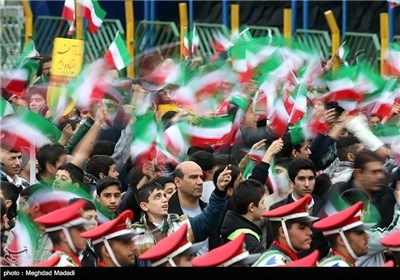 People in Tehran Stage Rallies on Revolution Anniversary