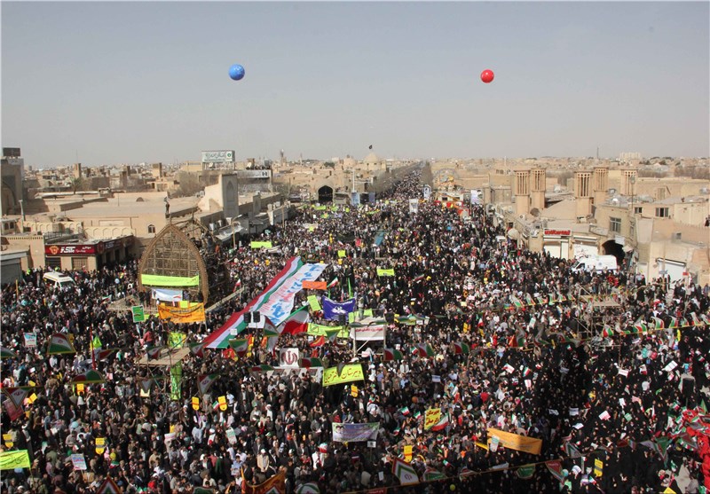 حماسه حضور مردم استان یزد در راهپیمایی 22 بهمن به روایت تصویر