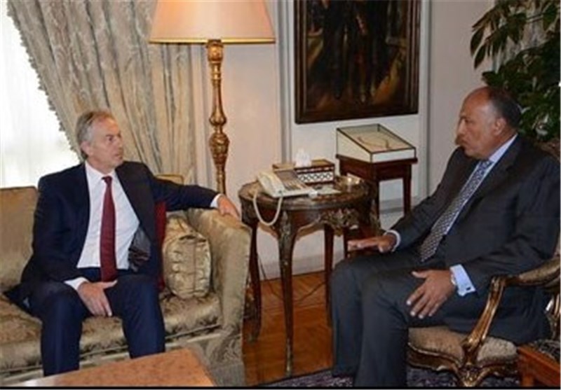 بررسی راهکارهای ازسرگیری مذاکرات سازش در دیدار «تونی بلر» با وزیر خارجه مصر