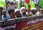 راهپیمایی مردم پاکستان علیه حملات تروریستی به حسینیه‌های شیعیان این کشور + تصاویر