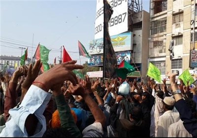 راهپیمایی مردم پاکستان در حمایت از مردم مظلوم‌ فلسطین