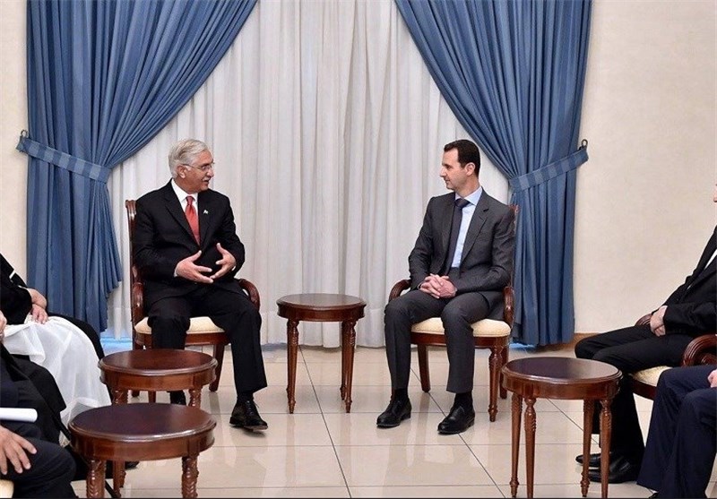 الأسد یبحث مع رئیس مجلس الشیوخ الباکستانی قضیة الإرهاب وضرورة محاربته