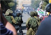 یورش صهیونیست ها به تظاهرات کنندگان فلسطینی در کرانه باختری