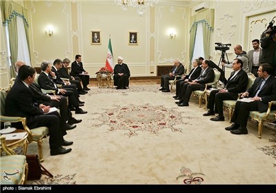 دیدار پائولو جنتیلونی وزیر خارجه ایتالیا با حسن روحانی رئیس جمهور