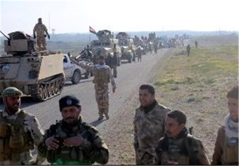 خیمه نیروهای ارتش عراق پشت دروازه‌های شهر تکریت