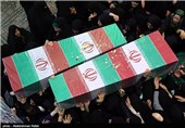 مراسم وداع با 2 شهید گمنام در کرمان برگزار شد