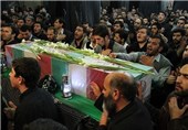 مراسم وداع با دو شهید گمنام در لاله‌زار کرمان برگزار شد