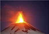 تصاویر فوران آتشفشان در شیلی