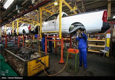 خط تولید وانت آریسان محصول جدید شرکت ایران خودرو