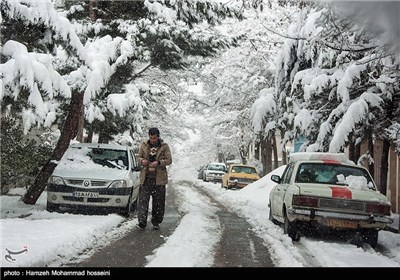 Snow Blankets Tehran’s Suburb City of Damavand