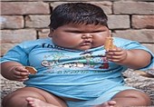 نگرانی از چاقی مفرط کودک هندی + تصاویر