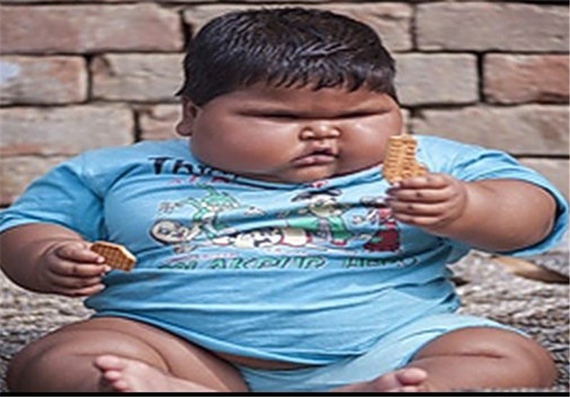 نگرانی از چاقی مفرط کودک هندی + تصاویر