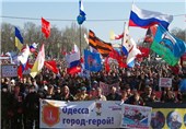 تظاهرات مردم دونتسک اوکراین در حمایت از برگزاری همه پرسی استقلال