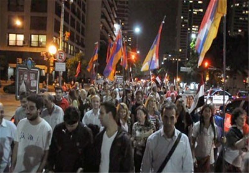 تظاهرات صدها ارمنی و سوری مقابل سفارتخانه‌های ترکیه در بوئنوس‌آیرس و شیکاگو