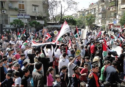 مسیرات تأئید للجیش السوری ودعم للرئیس الأسد