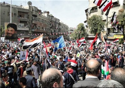 مسیرات تأئید للجیش السوری ودعم للرئیس الأسد
